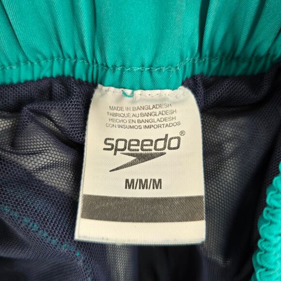 Speedo Green Floral Pull On Swim Youth Boys Juniors Trunks Shorts M Medium - Picture 5 of 5